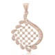 Beautifully Crafted Diamond Pendant Set with Matching Earrings in 18k gold with Certified Diamonds - PD1371P